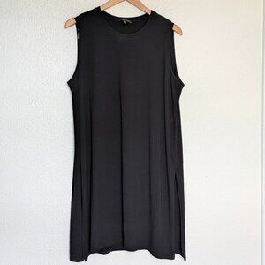 Eileen Fisher black tank top tunic size L